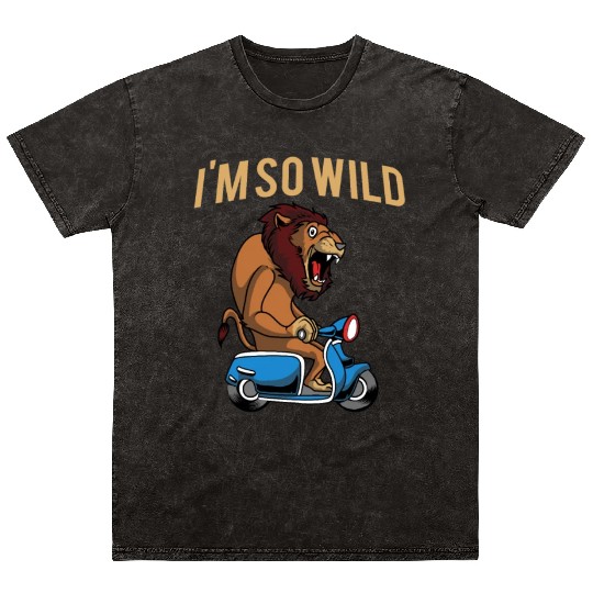 Scooter Bike Scoot Moped I'm So Wild Mineral Wash T Shirts