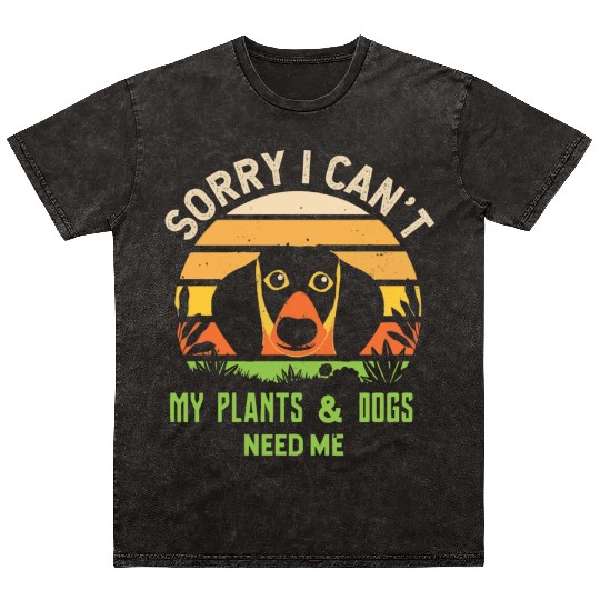 Garden, Gardener, Plants and Dogs Mineral Wash T Shirts