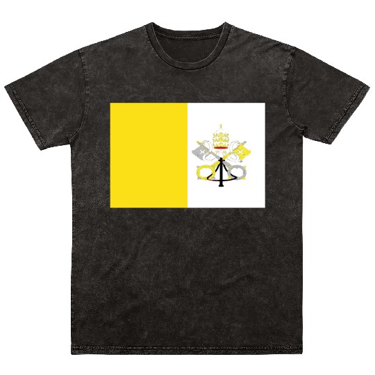 Official Vatican City Flag Vaticans Country Pride Mineral Wash T Shirts