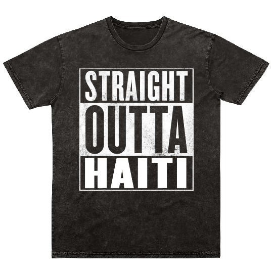 Haiti Straight Outta Haiti Mineral Wash T Shirts