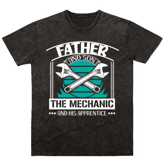 Father & Son Newborn Dad Gift Mineral Wash T Shirts