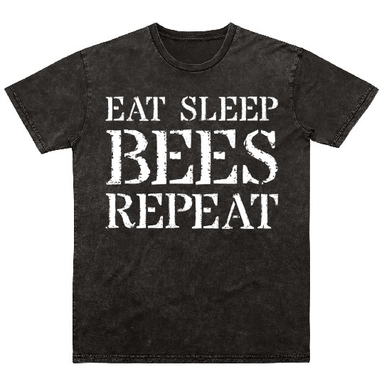 Beekeeper Mineral Wash T Shirts Gift For Beekeeping Eat Sleep