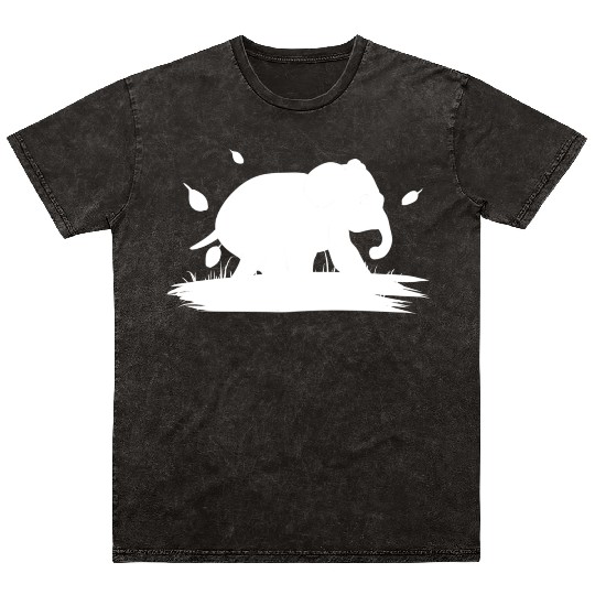 Nature animal elephant icon Mineral Wash T Shirts