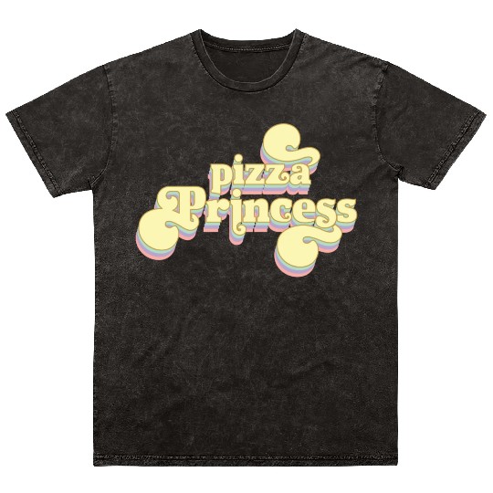 Pizza Princess Woman Pizza Food Girl Foodie Mineral Wash T Shirts