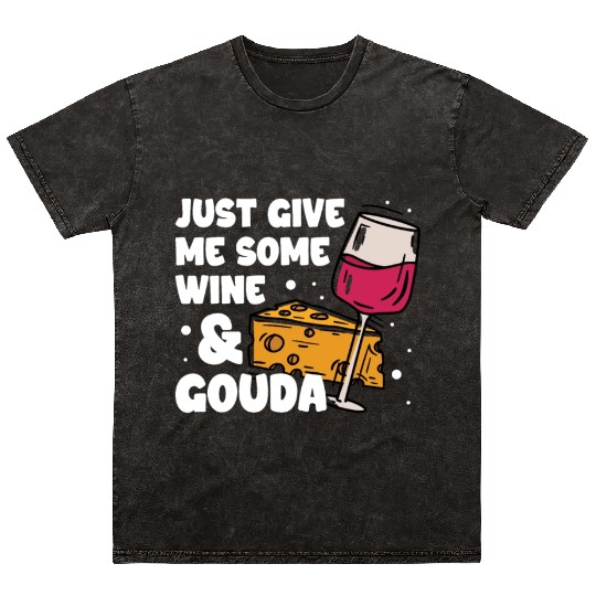 Gouda Cheese Slices charcuterie cheese board Mineral Wash T Shirts