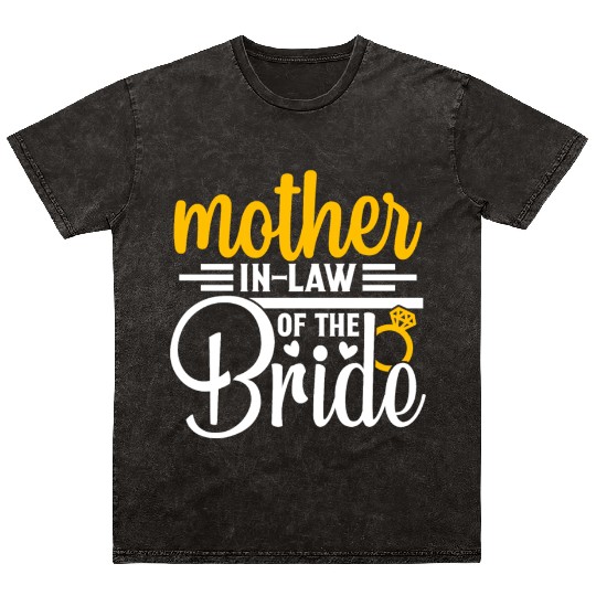 Mother in Law Of The Bride Wedding Party Matching Mineral Wash T Shirts