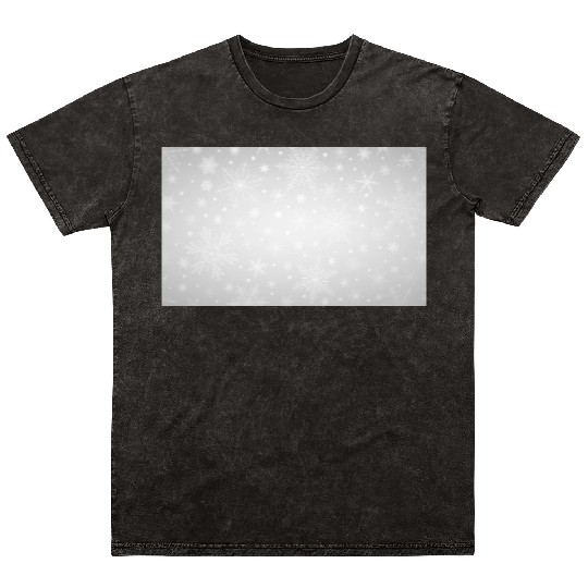 Beautiful Grey Snowflakes Pattern Mineral Wash T Shirts