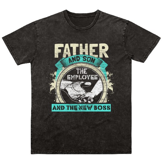 Father & Son Newborn Dad Gift Mineral Wash T Shirts