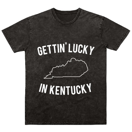 Getting Lucky In Kentucky Mineral Wash T Shirts