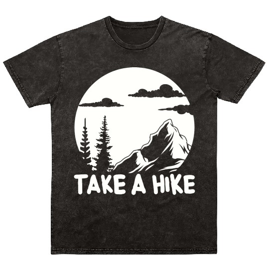 Hiking Go Mountaineering Hiking Tour Hiking Day Mineral Wash T Shirts