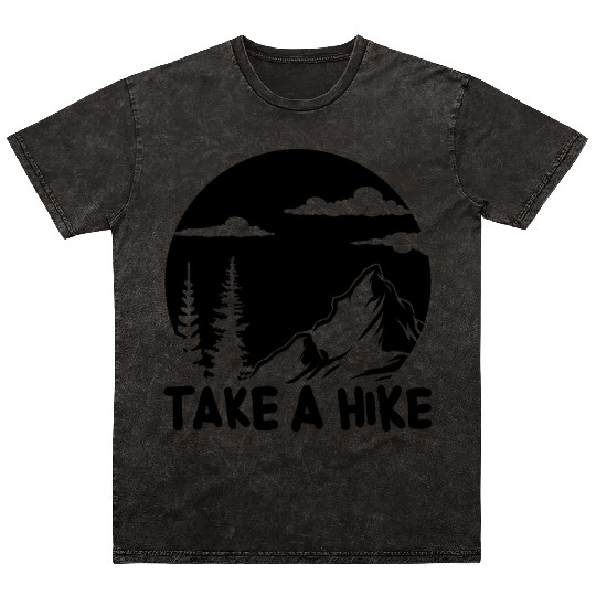 Hiking Go Mountaineering Hiking Tour Hiking Day Mineral Wash T Shirts