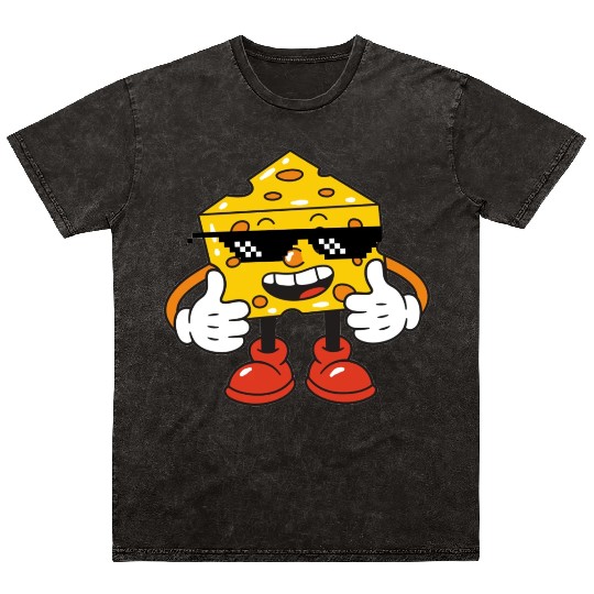 thug life cheese Mineral Wash T Shirts