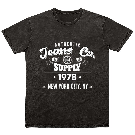 New York City Born In 1978 Vintage Birthday Mineral Wash T Shirts