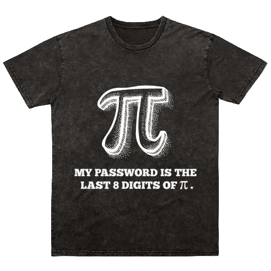 Math Computer Computer Science Nerd Number Pi Mineral Wash T Shirts