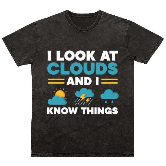 Meteorologist Meteorology Storm Weatherman Mineral Wash T Shirts