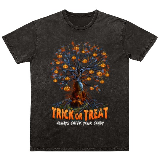 Trick or Treat, Halloween Party, Candy, Pumpkin Mineral Wash T Shirts