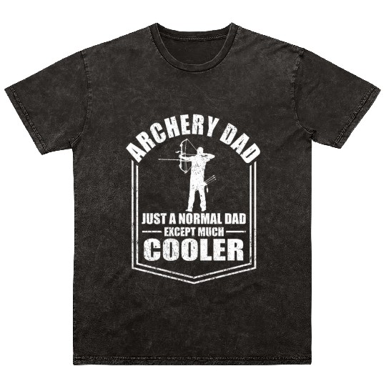 Archery Dad Normal Dad Except Cooler Fathers Day Mineral Wash T Shirts