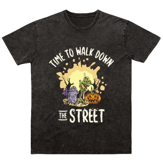 Retro Vintage Halloween Scary Lantern Horror Mineral Wash T Shirts