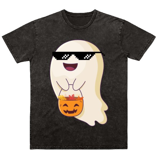 trick or treat thug life Mineral Wash T Shirts