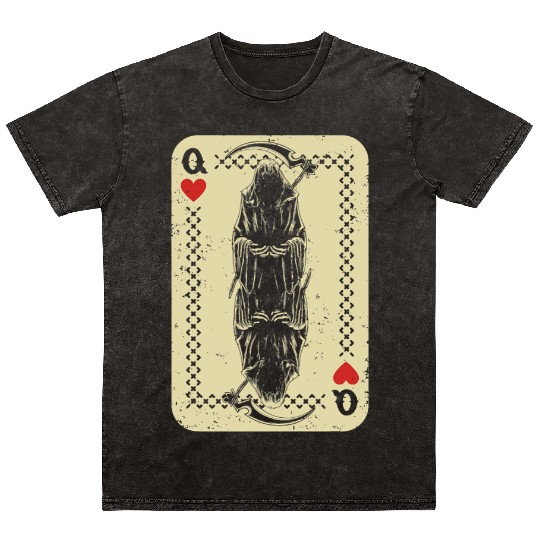 Santa Muerte Calavera Mexico Skeleton Poker Card D Mineral Wash T Shirts