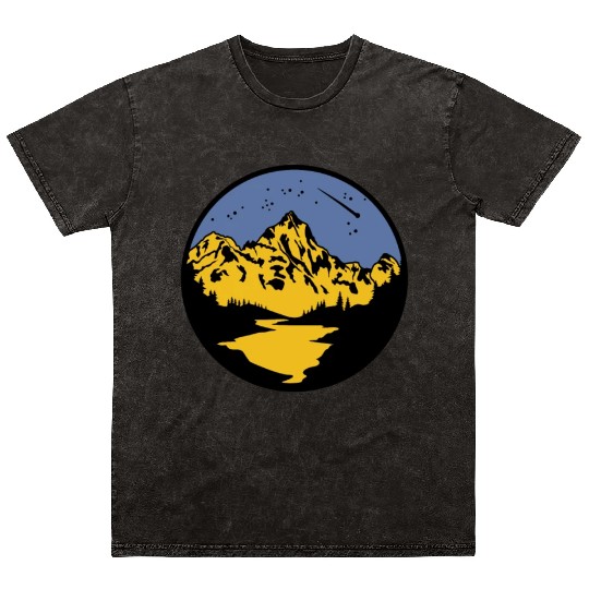 Nature Lover Midnight Sky Hiking Camping Outdoor Mineral Wash T Shirts