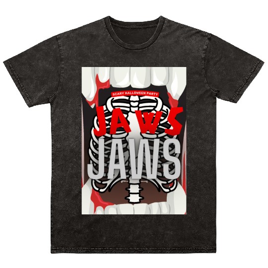 Jaws Halloween Mineral Wash T Shirts