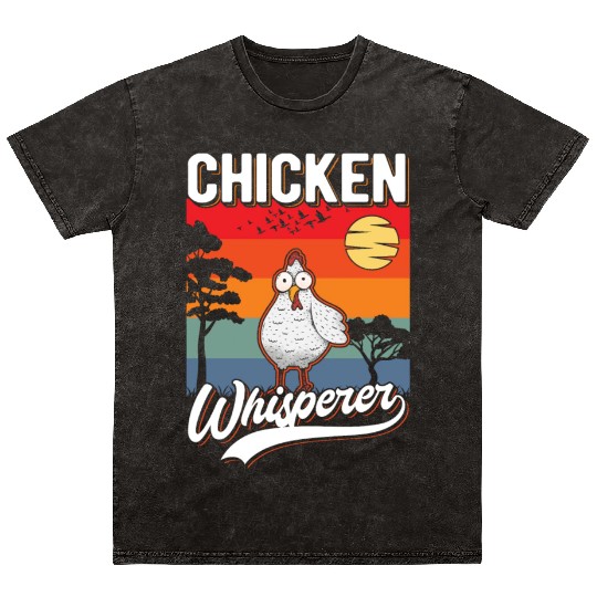 Chicken Whisperer Farmer Mineral Wash T Shirts