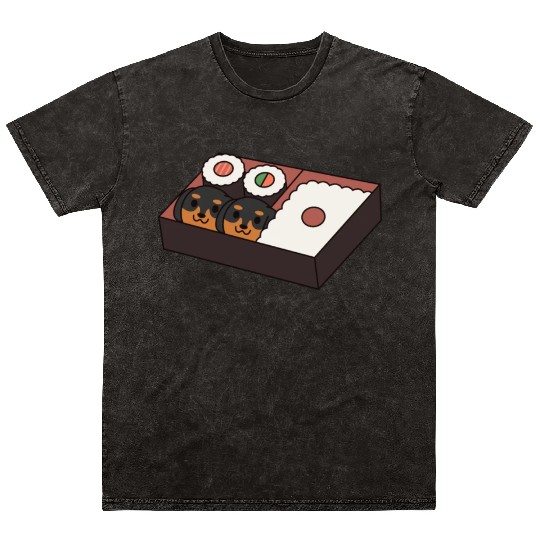 Sushi Bento Box Dachshund Mineral Wash T Shirts