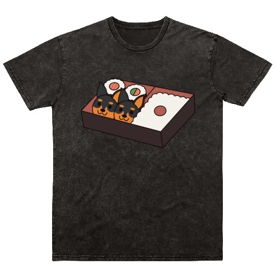 Sushi Bento Box Doberman Mineral Wash T Shirts