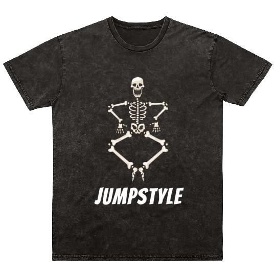 Jumpstyle Hardstyle Jumping Skeleton Mineral Wash T Shirts