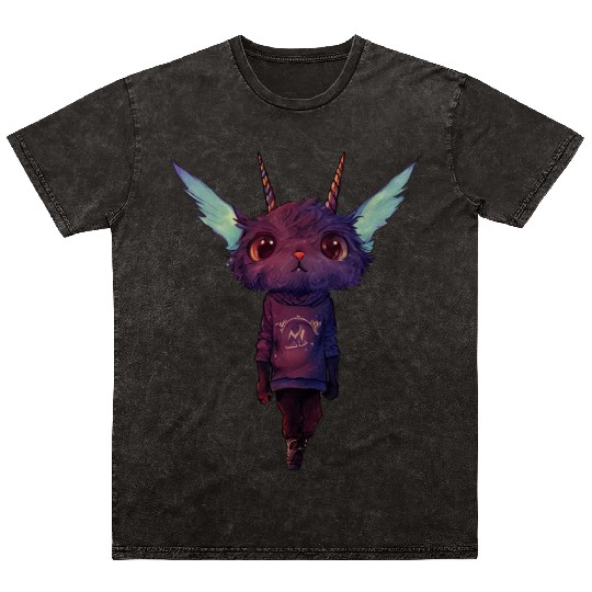 Cute Unicat Mineral Wash T Shirts
