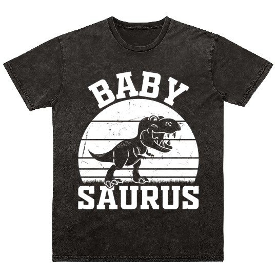 Baby Saurus Newborn Baby Dino Babysaurus Baby Dino Mineral Wash T Shirts