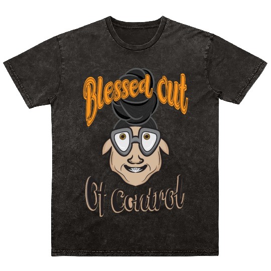 blessed out of control Mineral Wash T Shirts