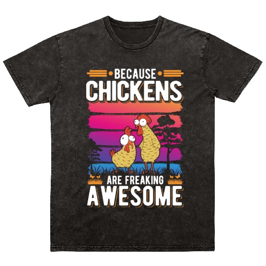 Chickens Farmer Chicken Coop Mineral Wash T Shirts