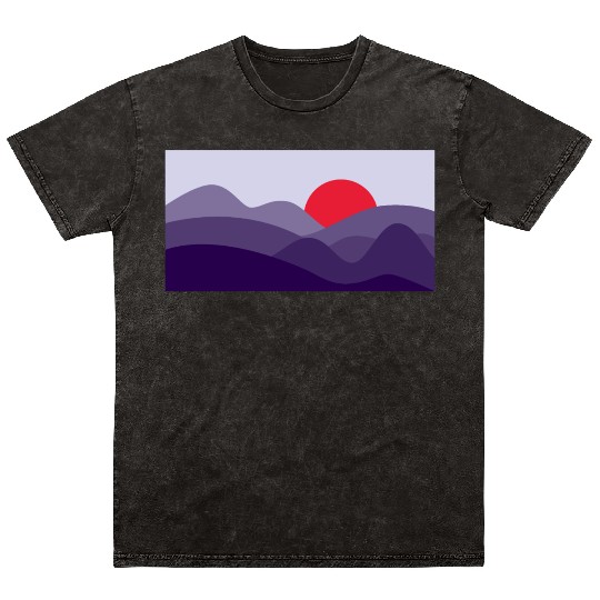 Minimalist Sun Cyber Grape Purple Mineral Wash T Shirts