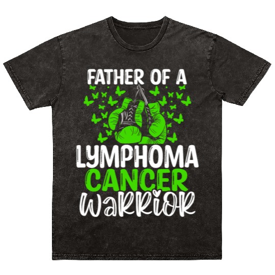 Lymphoma Cancer Awareness Dad Fathers Day Papa Mineral Wash T Shirts