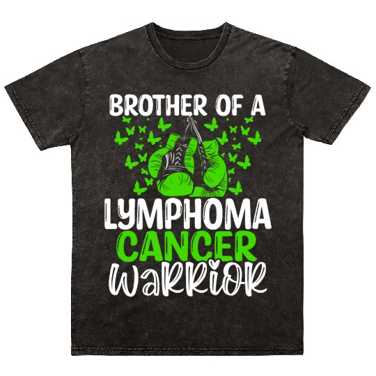 Lymphoma Cancer Awareness Brother Twins Sibling Mineral Wash T Shirts
