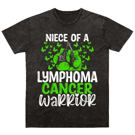 Lymphoma Cancer Awareness Niece Aunt Uncle Mineral Wash T Shirts