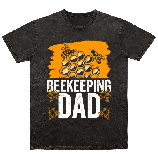 Beekeeping Dad Bee Honeybee Beekeeper Hobby Mineral Wash T Shirts