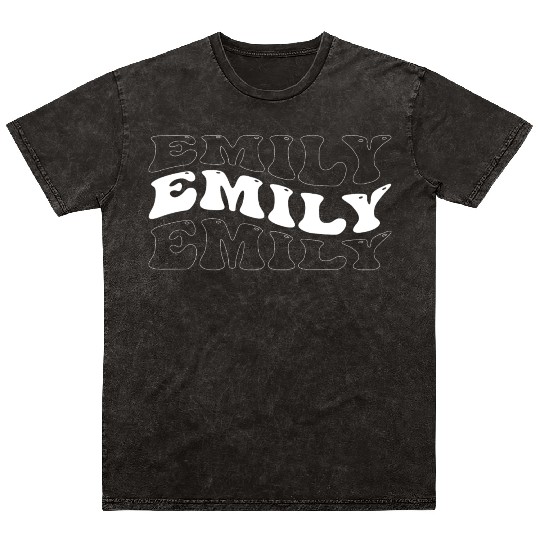 Funny Emily Groovy 4 Men Women Cool Emily Tie Dye Mineral Wash T Shirts