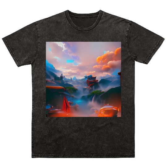 A Timeless World in a Distant Solar System Bright Mineral Wash T Shirts