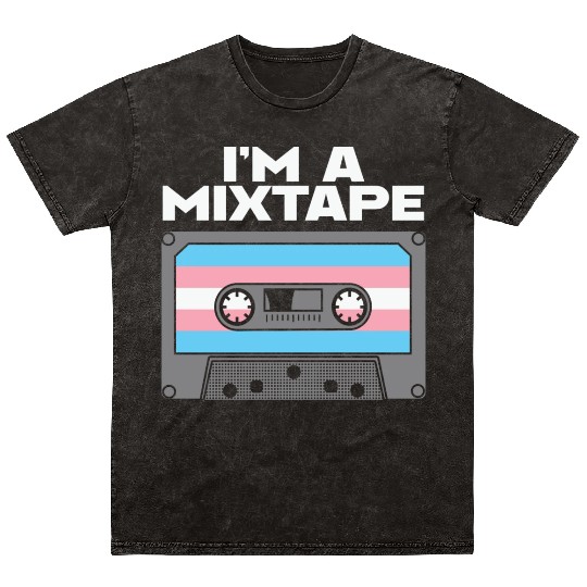 LBGT Flag Gay Pride Human I'm a Mixtape Mineral Wash T Shirts