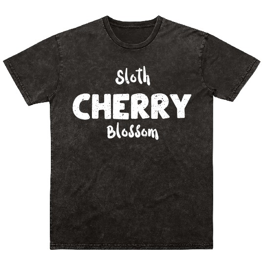 Sloth Cherry Blossom - Sloth Mineral Wash T Shirts
