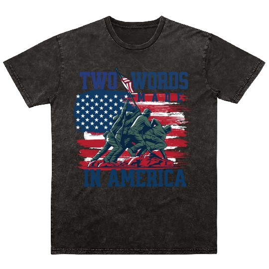 U S Army Veteran Flag 2 Mineral Wash T Shirts