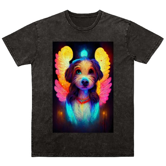 Angel Dog 001 Mineral Wash T Shirts