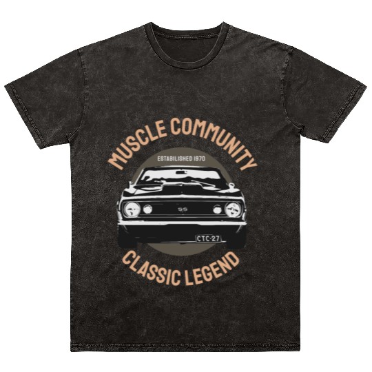 Muscle Community Classic Legend Vintage Gift Ideas Mineral Wash T Shirts