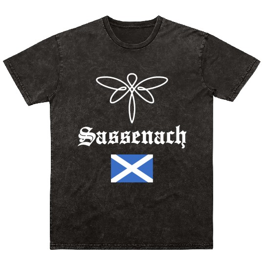Sassenach Outlander Celtic Gaelic Dragonfly Mineral Wash T Shirts