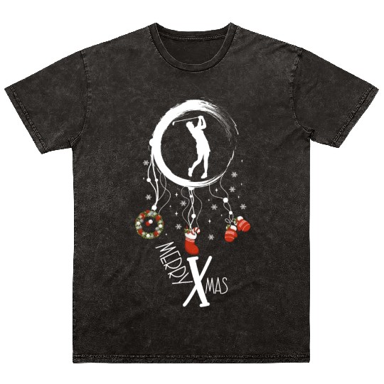Winter dreamcatcher Christmas Golfer Mineral Wash T Shirts