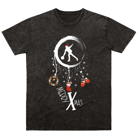Winter dreamcatcher Christmas Bowling Mineral Wash T Shirts