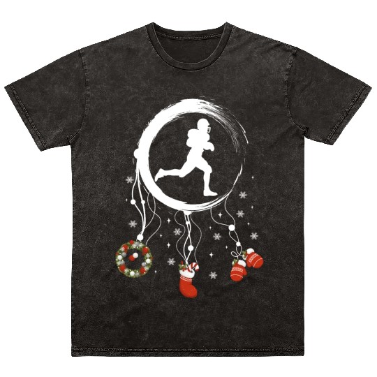 Winter dreamcatcher Christmas Football Mineral Wash T Shirts